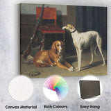 Victorian Hunting Dogs Interior Sporting Animal Painting Canvas Wall Art Print Decor Picture Ready to Hang