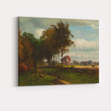 Pastoral Countryside Woodland Meadow Landscape Painting Canvas Wall Art Print Decor Picture Ready to Hang