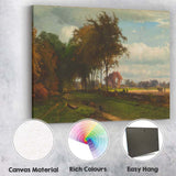 Pastoral Countryside Woodland Meadow Landscape Painting Canvas Wall Art Print Decor Picture Ready to Hang