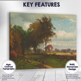 Pastoral Countryside Woodland Meadow Landscape Painting Canvas Wall Art Print Decor Picture Ready to Hang