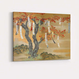 Japanese Maple Tree Autumn Leaves Traditional Oriental Painting Canvas Wall Art Print Decor Picture Ready to Hang