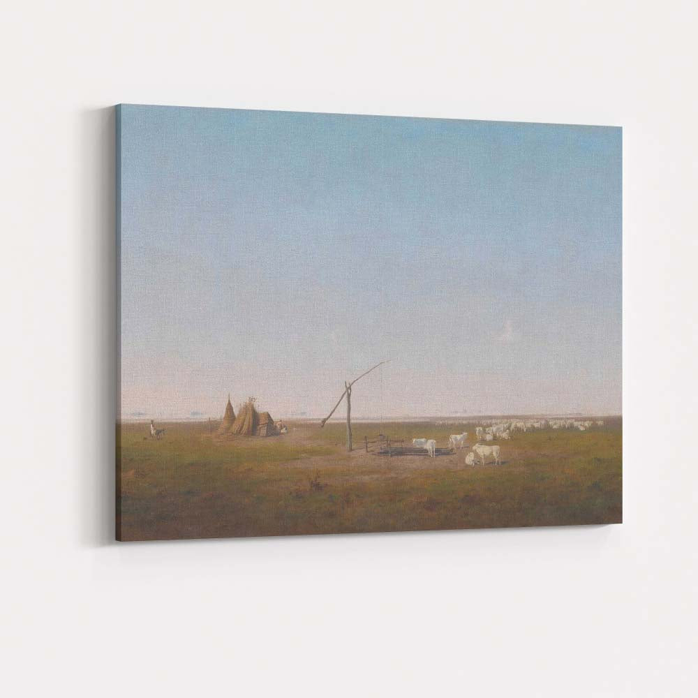 Minimalist Rural Pasture Sheep Farm Landscape Canvas Wall Art Print Decor Picture Ready to Hang