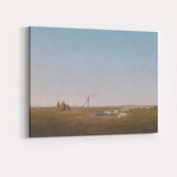 Minimalist Rural Pasture Sheep Farm Landscape Canvas Wall Art Print Decor Picture Ready to Hang