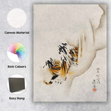 Japanese Sumi E Tiger Minimalist Ink Wash Painting Canvas Wall Art Print Decor Picture Ready to Hang