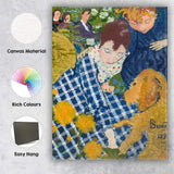 Colourful Woman With Golden Dog Expressionist Portrait Canvas Wall Art Print Decor Picture Ready to Hang
