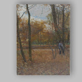 Impressionist Autumn Forest Woodland Figure Scene Canvas Wall Art Print Decor Picture Ready to Hang