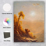 Autumn Mountain Valley Sunlit Panorama Landscape Canvas Wall Art Print Decor Picture Ready to Hang