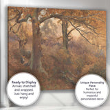Enchanting Autumn Woodland Forest Impressionist Landscape Canvas Wall Art Print Decor Picture Ready to Hang