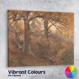Enchanting Autumn Woodland Forest Impressionist Landscape Canvas Wall Art Print Decor Picture Ready to Hang
