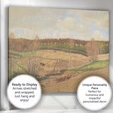 Traditional Farm Fields With Horses Countryside Landscape Canvas Wall Art Print Decor Picture Ready to Hang