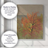 Vibrant Autumn Maple Tree Seasonal Landscape Painting Canvas Wall Art Print Decor Picture Ready to Hang