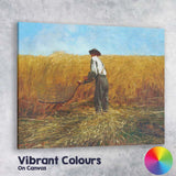 Golden Wheat Harvest Farmer Rural Countryside Painting Canvas Wall Art Print Decor Picture Ready to Hang