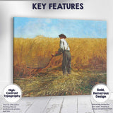 Golden Wheat Harvest Farmer Rural Countryside Painting Canvas Wall Art Print Decor Picture Ready to Hang