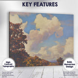 Autumn Woodland Cloudscape Scenic Landscape Painting Canvas Wall Art Print Decor Picture Ready to Hang