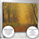 Misty Autumn Avenue Country Estate Landscape Canvas Wall Art Print Decor Picture Ready to Hang
