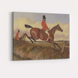 Traditional Equestrian Fox Hunting Scene Country Sport Canvas Wall Art Print Decor Picture Ready to Hang