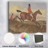 Traditional Equestrian Fox Hunting Scene Country Sport Canvas Wall Art Print Decor Picture Ready to Hang