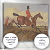 Traditional Equestrian Fox Hunting Scene Country Sport Canvas Wall Art Print Decor Picture Ready to Hang