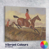 Traditional Equestrian Fox Hunting Scene Country Sport Canvas Wall Art Print Decor Picture Ready to Hang
