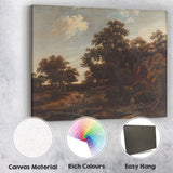 Classical Woodland Pastoral Landscape With Figures And Livestock Canvas Wall Art Print Decor Picture Ready to Hang