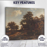 Classical Woodland Pastoral Landscape With Figures And Livestock Canvas Wall Art Print Decor Picture Ready to Hang