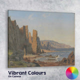 Rocky Coastal Cliffs Seascape Traditional Maritime Landscape Canvas Wall Art Print Decor Picture Ready to Hang