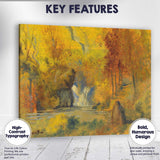 Vibrant Autumn Waterfall Forest Landscape Impressionist Painting Canvas Wall Art Print Decor Picture Ready to Hang