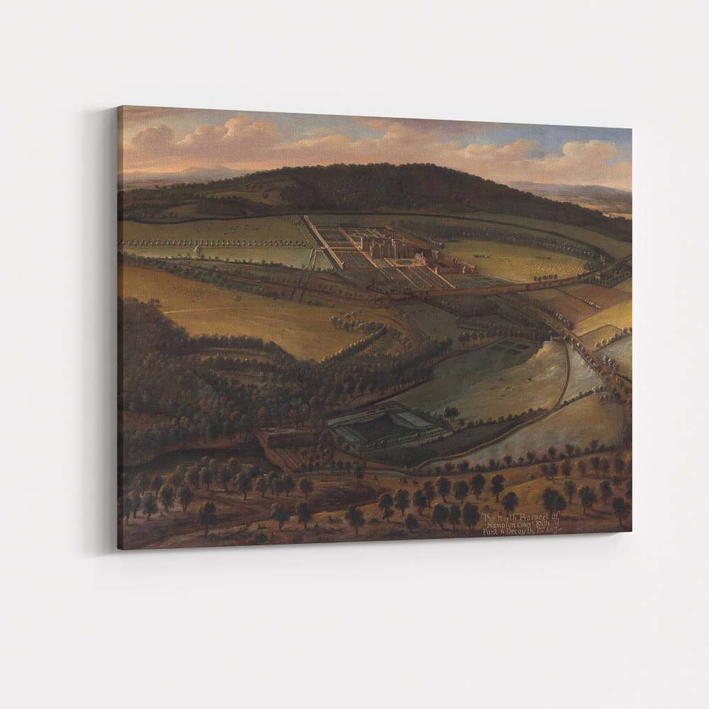 Historic Country Estate Aerial Landscape Classical Manor Grounds Canvas Wall Art Print Decor Picture Ready to Hang