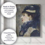 Elegant Victorian Lady Portrait Impressionist Oil Painting Canvas Wall Art Print Decor Picture Ready to Hang