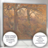 Warm Autumn Oak Woodland Glade Atmospheric Landscape Canvas Wall Art Print Decor Picture Ready to Hang