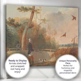 Victorian Pheasant Shooting Country Estate Woodland Landscape Canvas Wall Art Print Decor Picture Ready to Hang