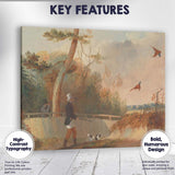 Victorian Pheasant Shooting Country Estate Woodland Landscape Canvas Wall Art Print Decor Picture Ready to Hang