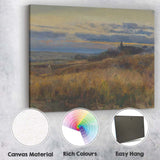 Atmospheric Coastal Heathland Sunset Landscape Traditional Oil Painting Canvas Wall Art Print Decor Picture Ready to Hang