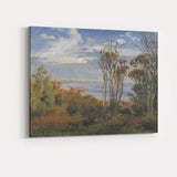 Coastal Woodland Trees and Tranquil Waters Landscape Oil Painting Canvas Wall Art Print Decor Picture Ready to Hang