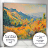 Vibrant Mountain Valley Wildflower Meadow Contemporary Landscape Canvas Wall Art Print Decor Picture Ready to Hang