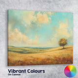 Soft Pastel Lone Tree Rolling Hills Scenic Landscape Canvas Wall Art Print Decor Picture Ready to Hang