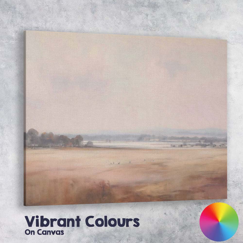Muted Pastel Countryside Field Landscape Canvas Wall Art Print Decor Picture Ready to Hang