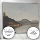 Serene Mountain Lake Wilderness Scenic Landscape Canvas Wall Art Print Decor Picture Ready to Hang