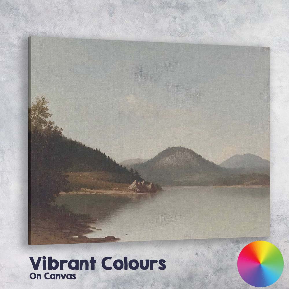 Serene Mountain Lake Wilderness Scenic Landscape Canvas Wall Art Print Decor Picture Ready to Hang