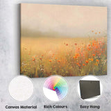 Dreamy Wildflower Meadow in Soft Morning Light Canvas Wall Art Print Decor Picture Ready to Hang