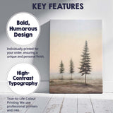 Minimalist Pine Trees Misty Horizon Scandinavian Landscape Canvas Wall Art Print Decor Picture Ready to Hang