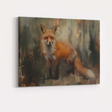 Rustic Red Fox Wildlife Portrait Contemporary Animal Artwork Canvas Wall Art Print Decor Picture Ready to Hang