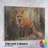 Rustic Red Fox Wildlife Portrait Contemporary Animal Artwork Canvas Wall Art Print Decor Picture Ready to Hang