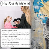 Mother and Child World Map Heart Graffiti, Bedroom Living Room Accent, Comfortable Everyday Use - Super Soft Fleece Blanket Bed Sofa Throw