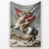 Napoleonic Horse Rider Classical Historical Painting, Lightweight Comfortable Decorative Accent - Super Soft Fleece Blanket Bed Sofa Throw