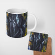 Romantic Couple Kiss Dark Urban Graffiti 11oz Ceramic Coffee Tea Mug White Large Handle