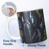 Romantic Couple Kiss Dark Urban Graffiti 11oz Ceramic Coffee Tea Mug White Large Handle