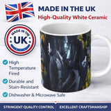Romantic Couple Kiss Dark Urban Graffiti 11oz Ceramic Coffee Tea Mug White Large Handle