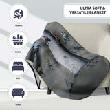 Children Around Watchtower Dark Political Graffiti, All Season Comfort, Stylish Room Decoration - Super Soft Fleece Blanket Bed Sofa Throw