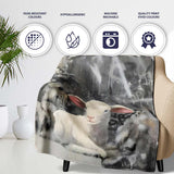 White Lamb Grey Abstract Graffiti Street Art, Comfortable Everyday Use, Stylish Room Decoration - Super Soft Fleece Blanket Bed Sofa Throw